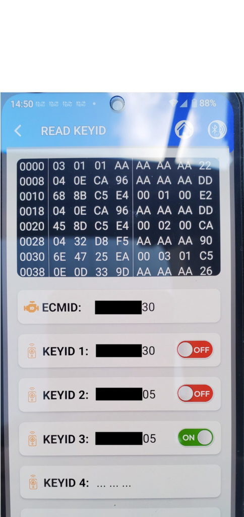 スマートキーの登録が成功しました。